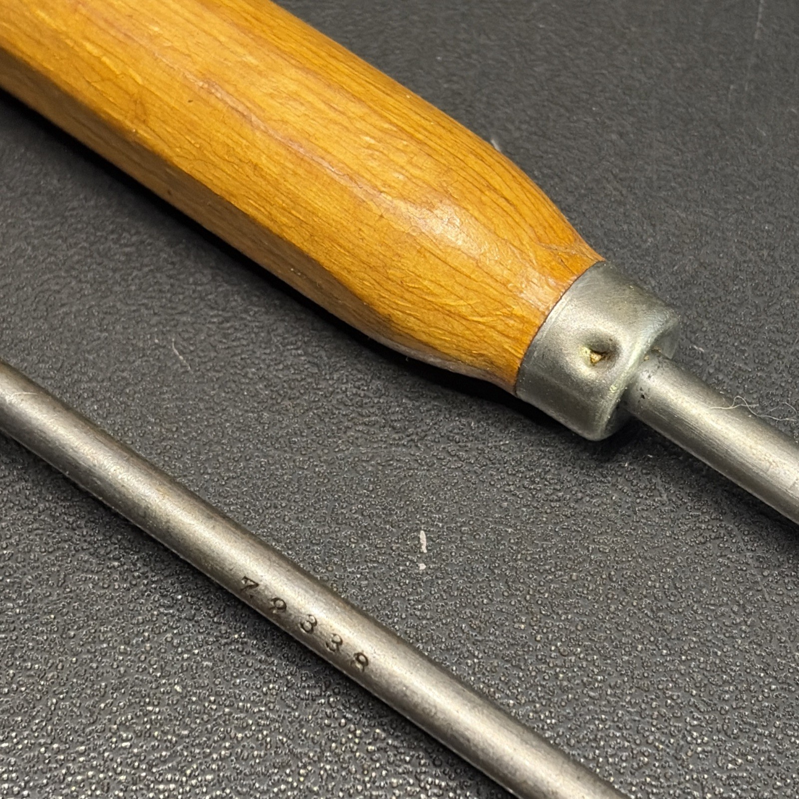 2 Tamper proof Wood Handle Screwdrivers Snake Eye Fork Bit