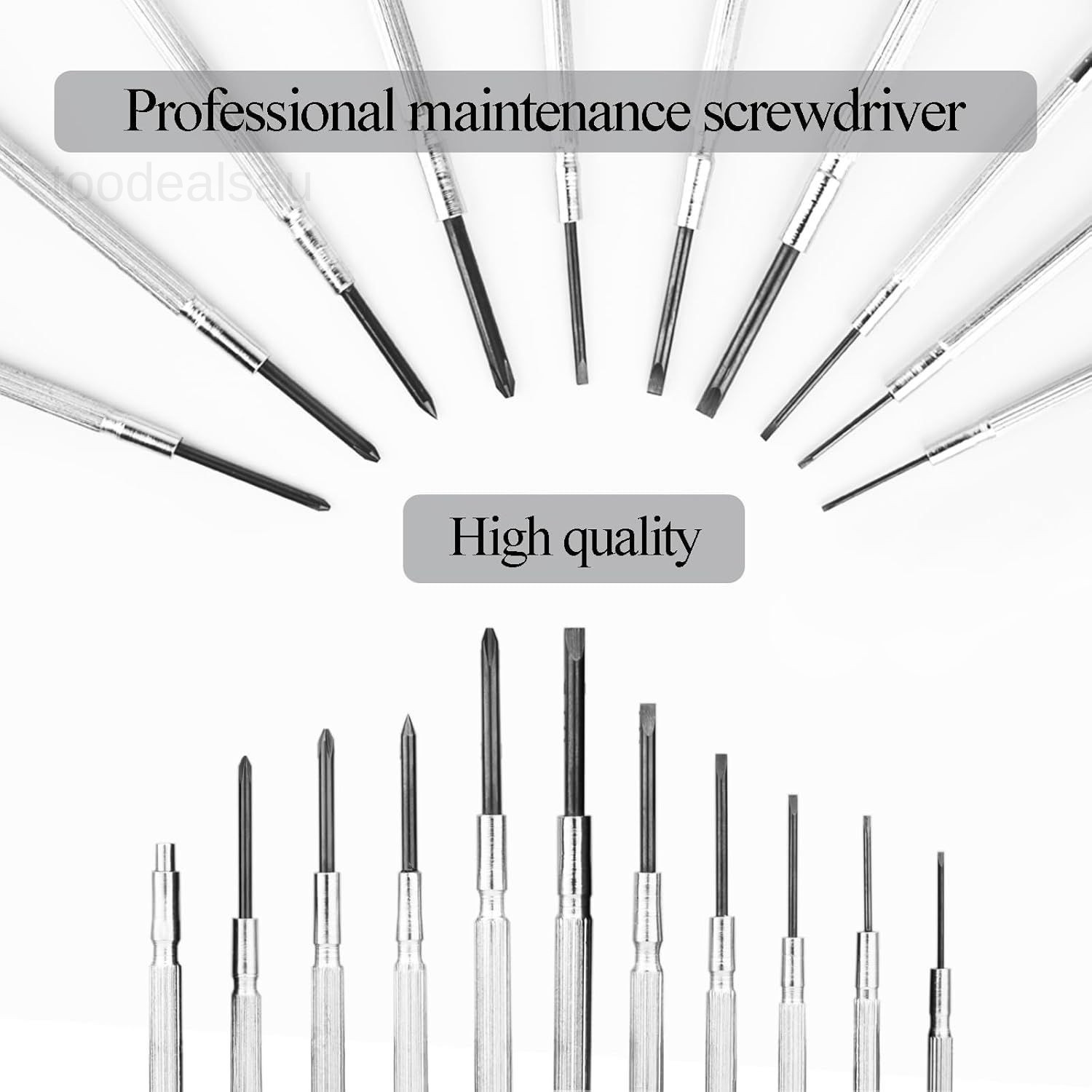 11PCS Small Precision Screwdriver Set, Premium Mini Small, Silver and Black