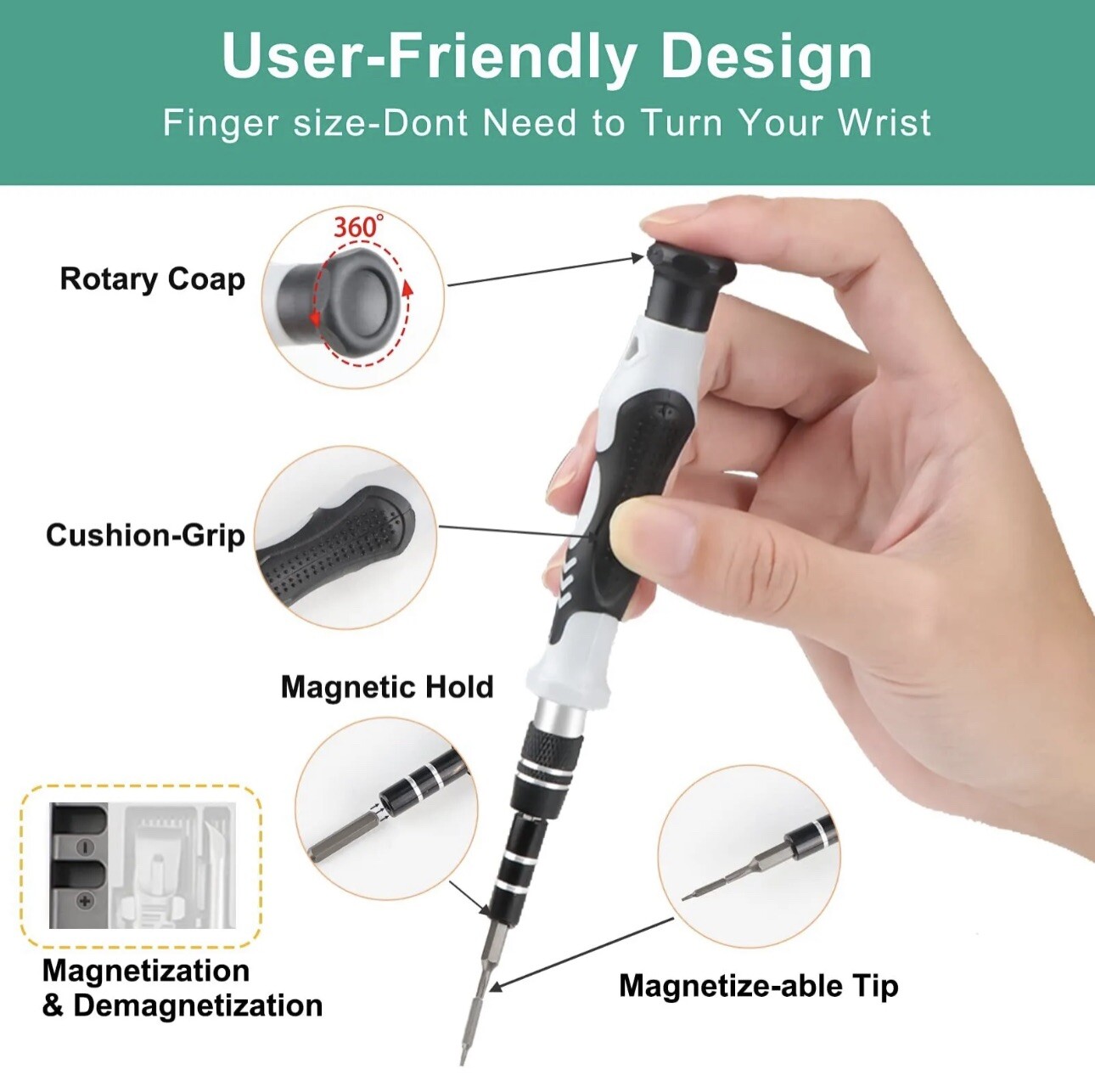 Precision Screwdriver Set with 108 Bits, 132 in 1 Small Screw iPhone 16 Series