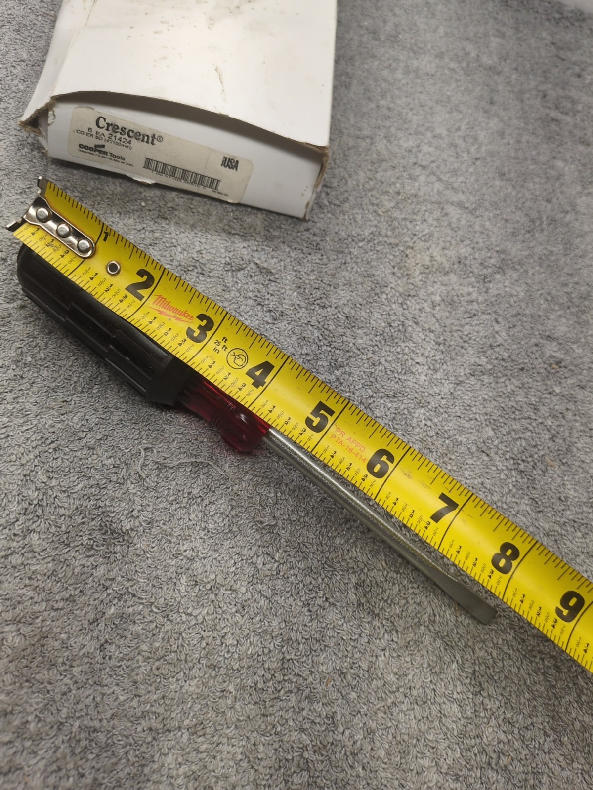 Crescent 2142-4 1/4-Inch by 4-Inch Slotted Electrician Round Screwdriver Qty-1