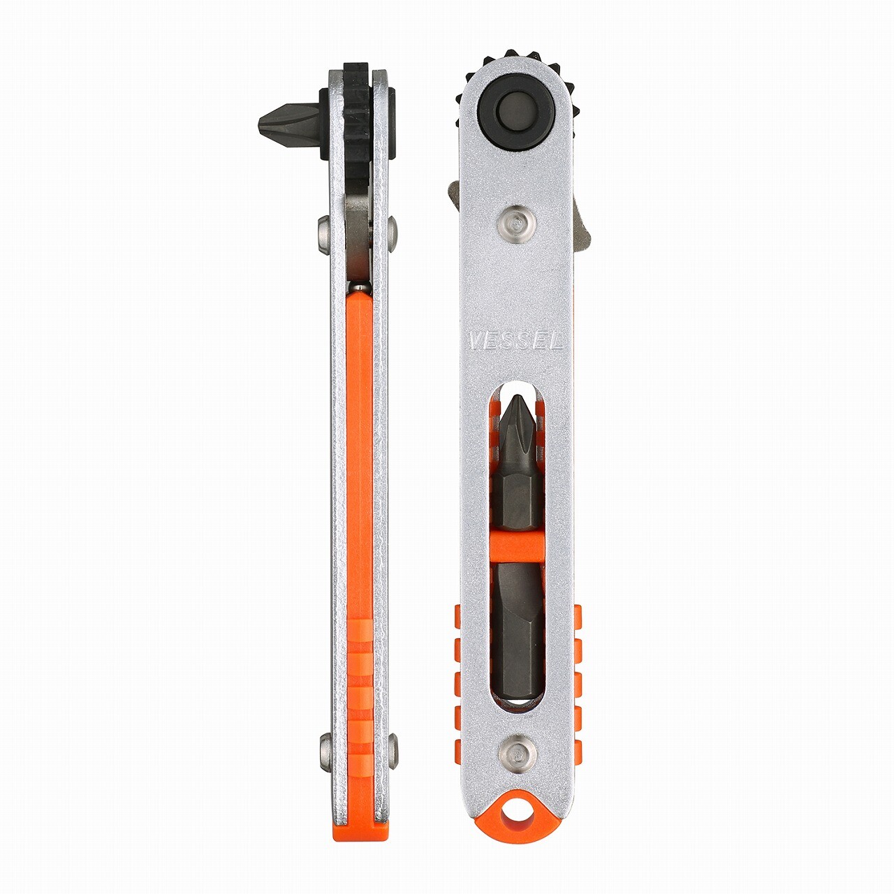 Vessel Low Profile Flat Ratchet Screwdriver Set Straight Type TX-76U JAPAN