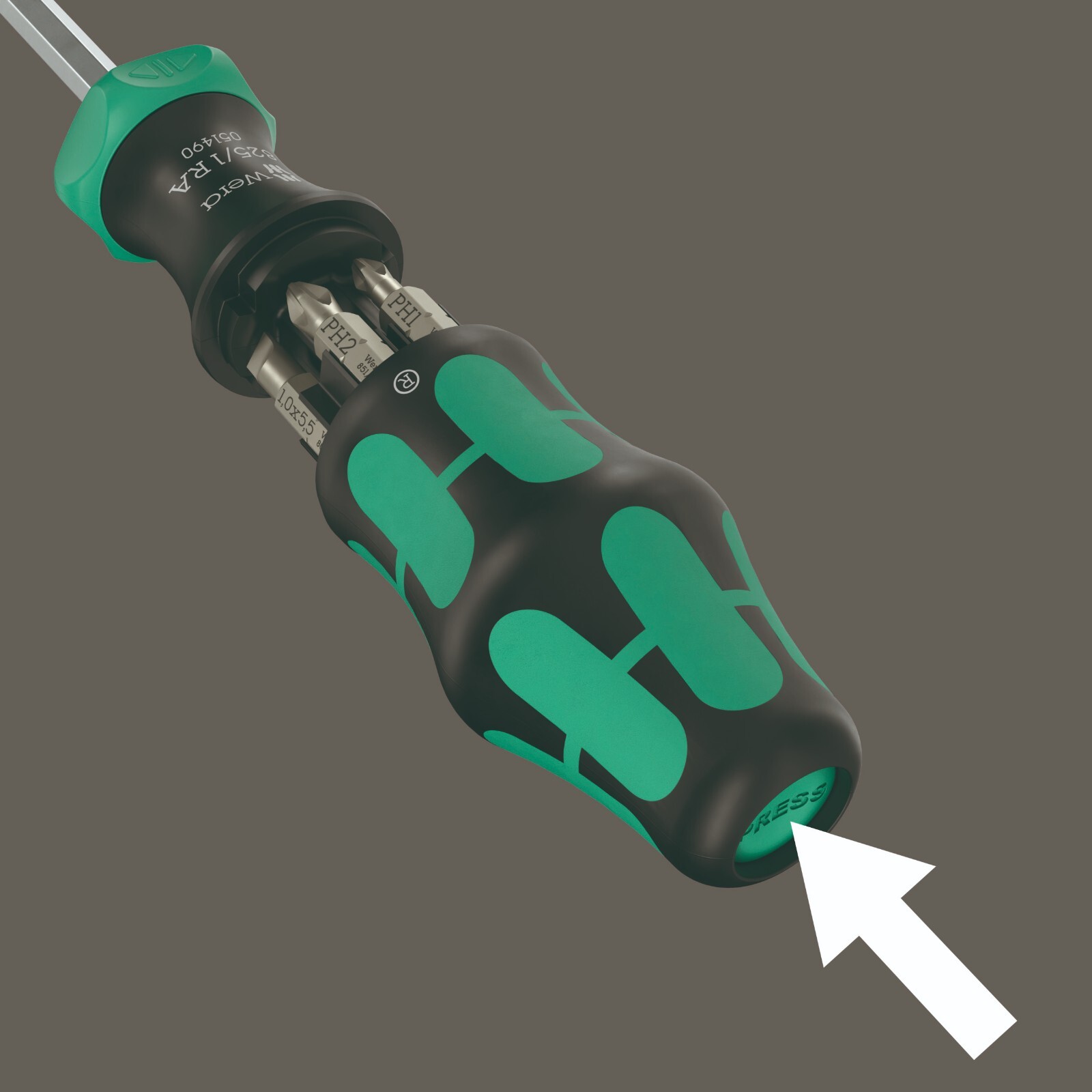 Wera Kraftform Kompakt 27 RA 2 Ratcheting Screwdriver Set 6 Pieces 05051518001
