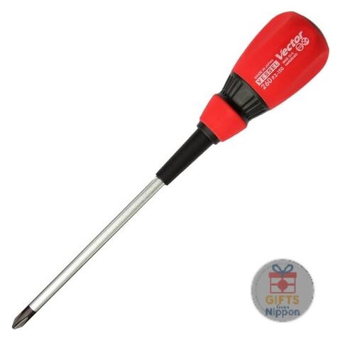Vessel Vector Standard Phillips Screwdriver +2 150mm Large Grip B-260 New