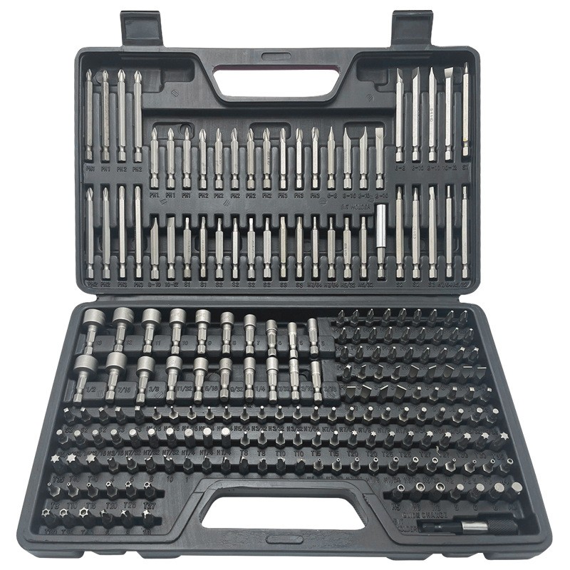 208pcs Impact Screwdriver Bit Set Nut Driver Torx Phillips Tool Magnetic Drill