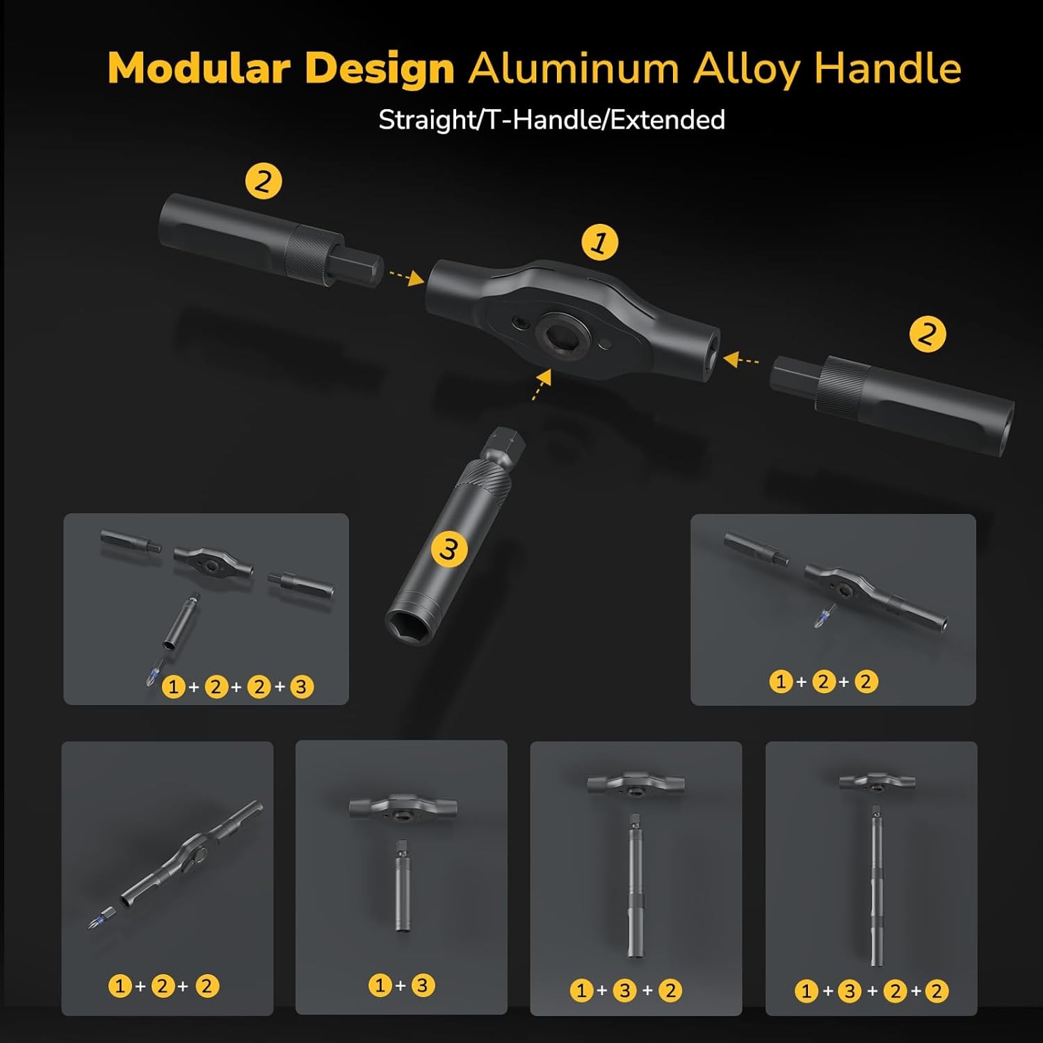 42-in-1 Magnetic Screwdriver Set, Ratchet Multi Bit Tool Kit w/ Case, DIY Repair