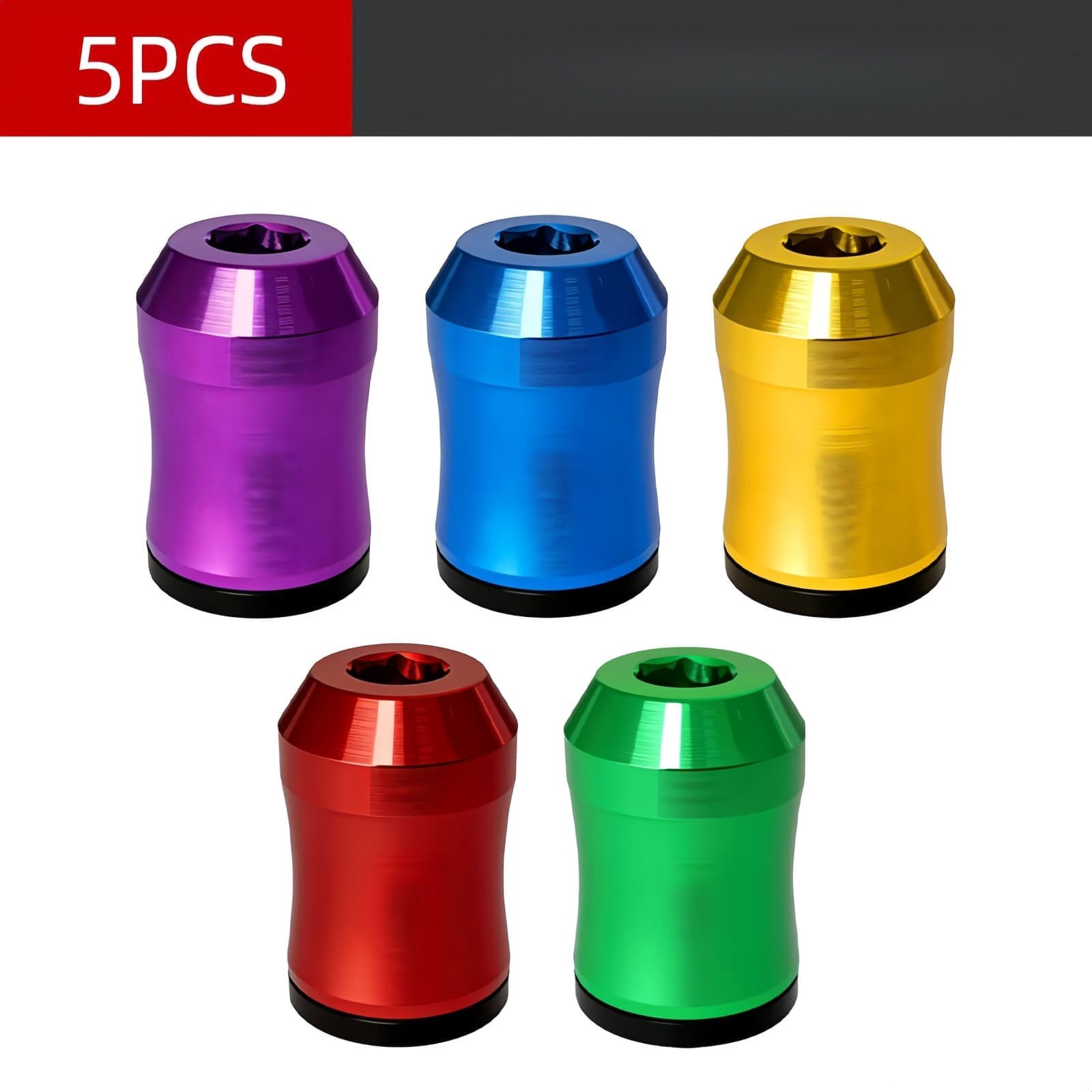 5x 1/4 Inch Hex Screwdriver Magnetic Ring Bit Grip for Drill Adapter Anti Drop