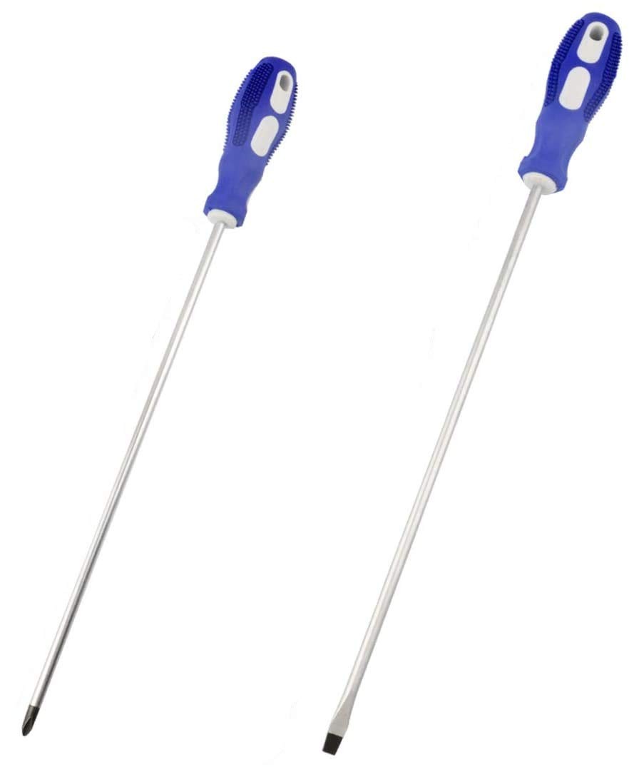 Slotted and Phillips Screwdriver, PH2 12″ Long Cross-Head & Flat Blade Magnetic