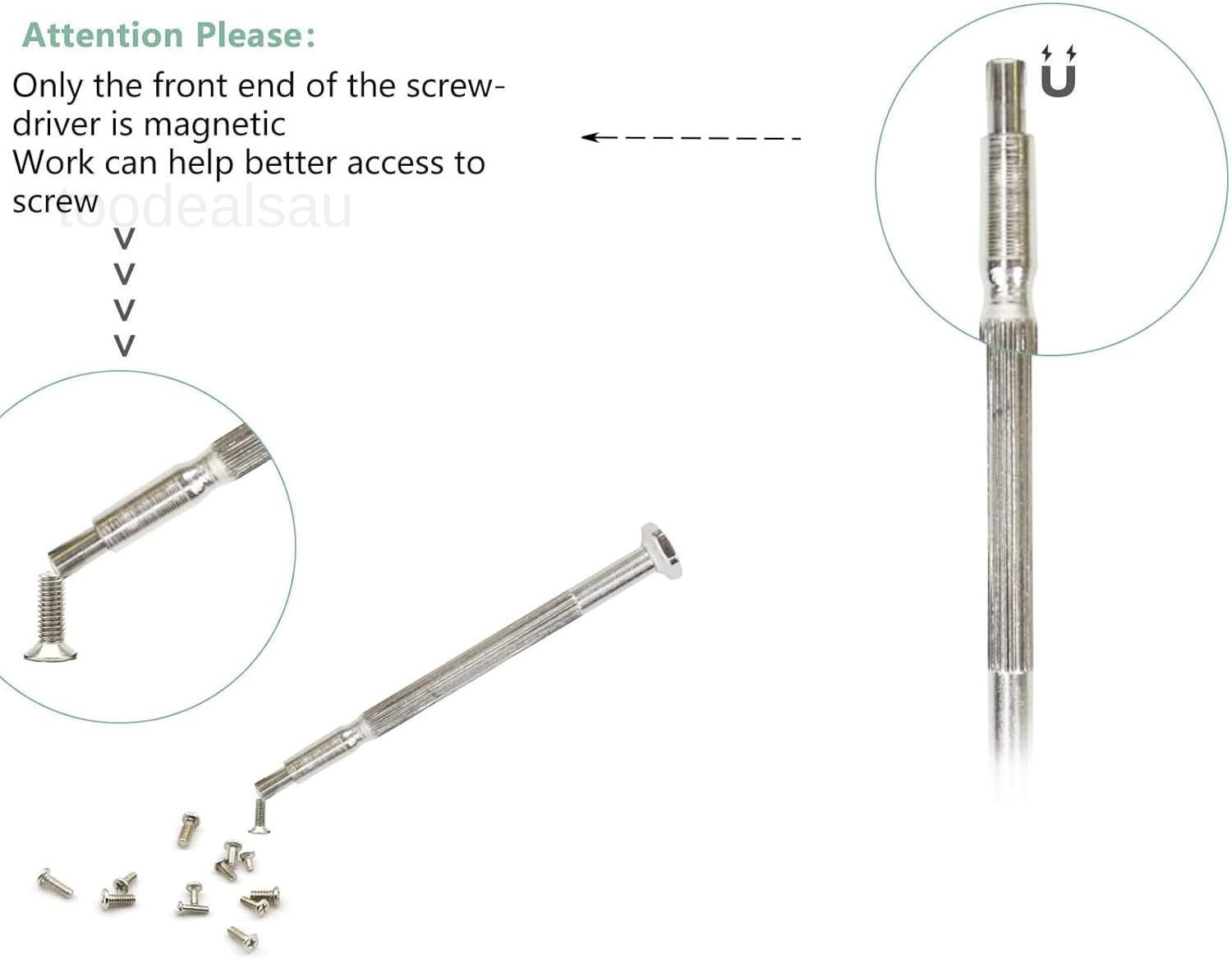 11PCS Small Precision Screwdriver Set, Premium Mini Small, Silver and Black