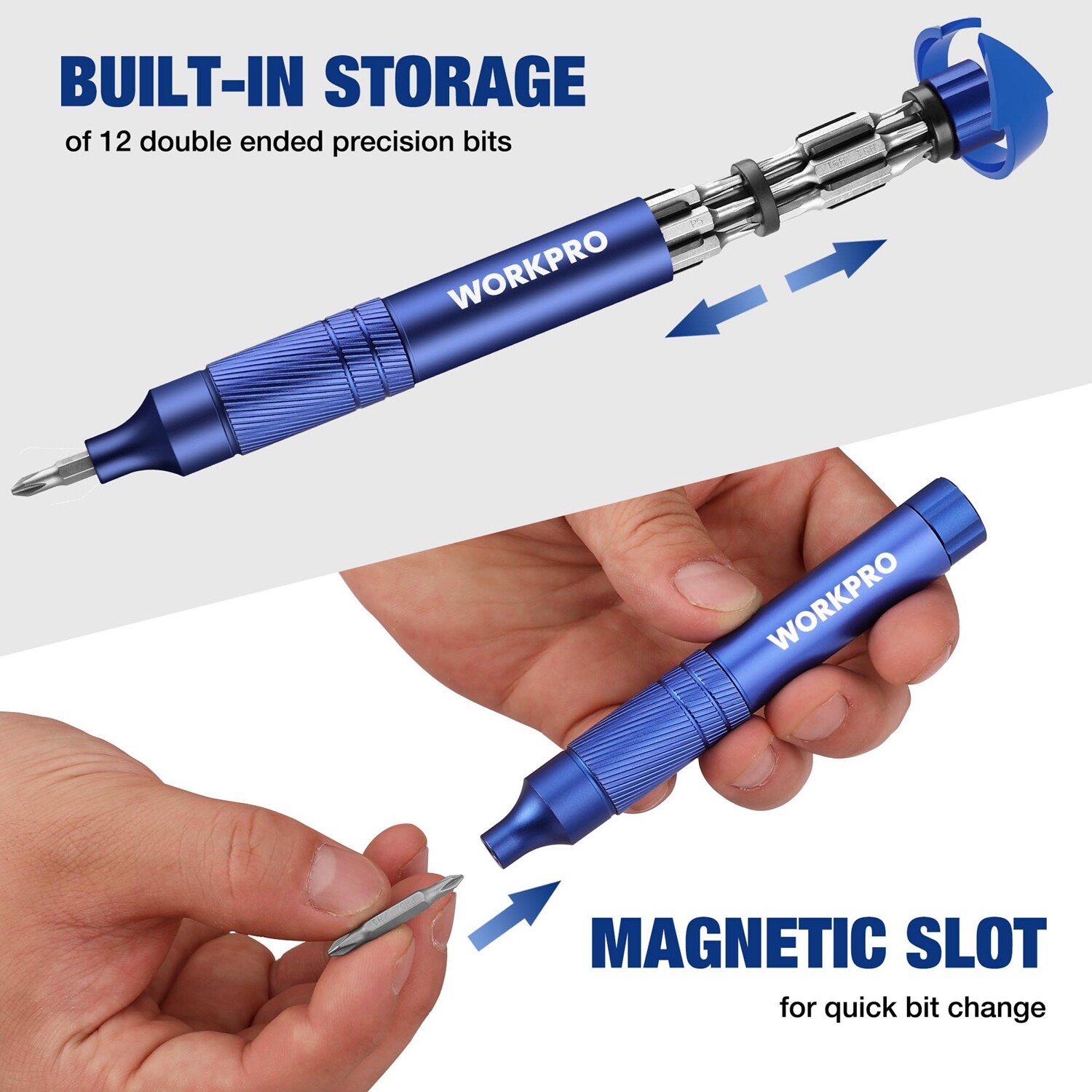 WORKPRO 24-in-1 Precision Screwdriver, Pen Style Multi-Bit Screwdriver S2 Steel