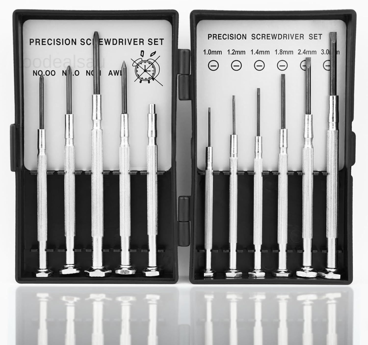 11PCS Small Precision Screwdriver Set, Premium Mini Small, Silver and Black