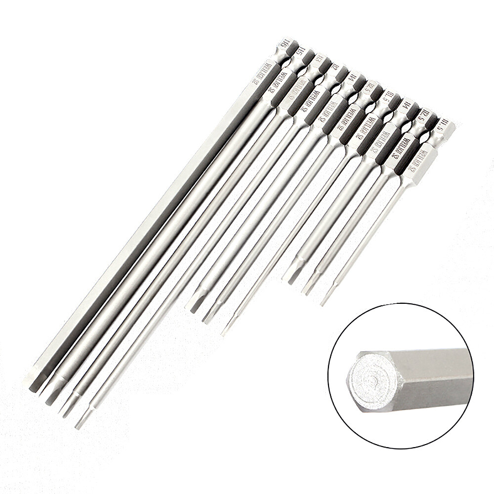 Hex Key Allen Bit Set Quick Change Connect Impact Driver Power Drill 50/65/100mm