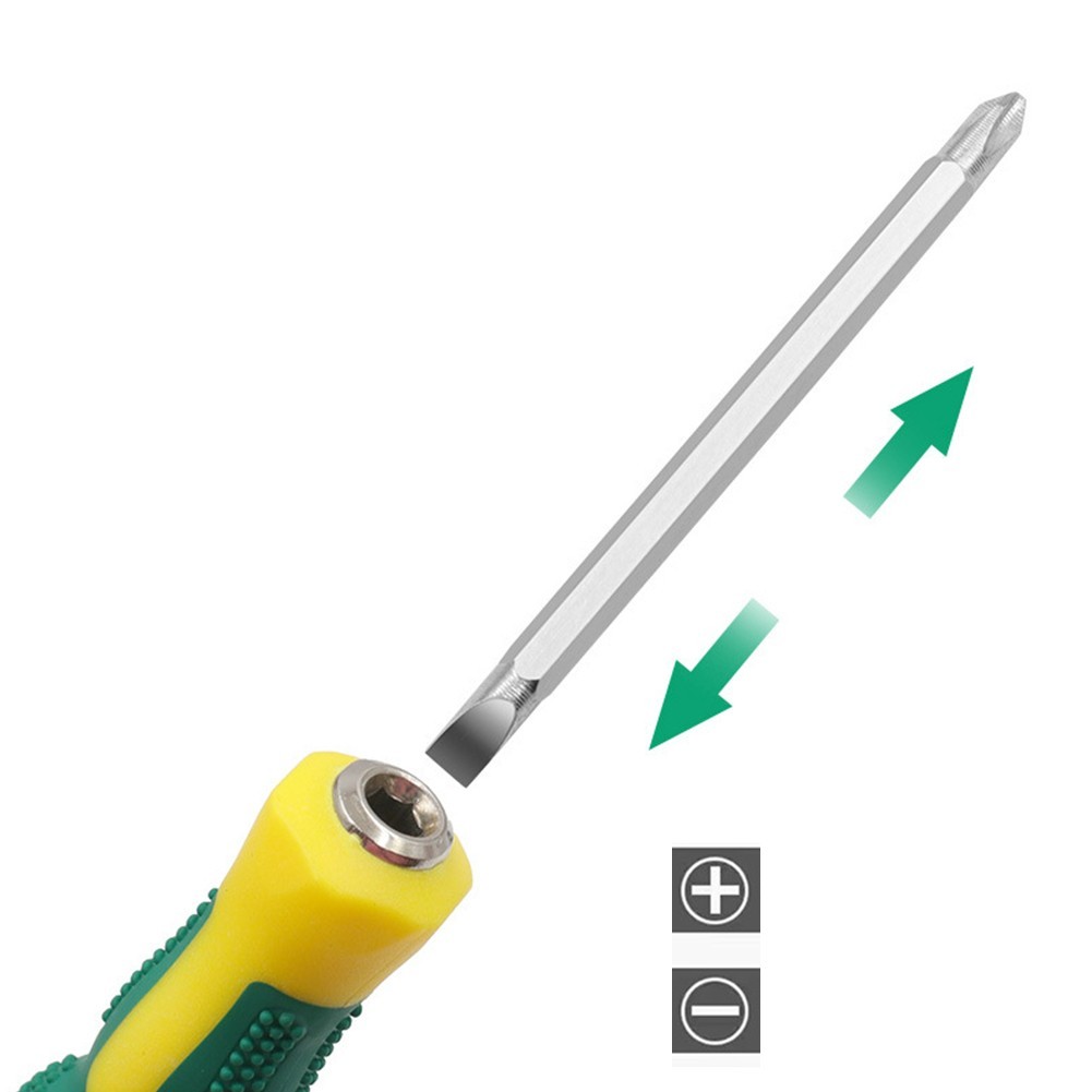 Screwdriver Hand Tool Accessories Dual 170mm Interchangeable Long Slotted