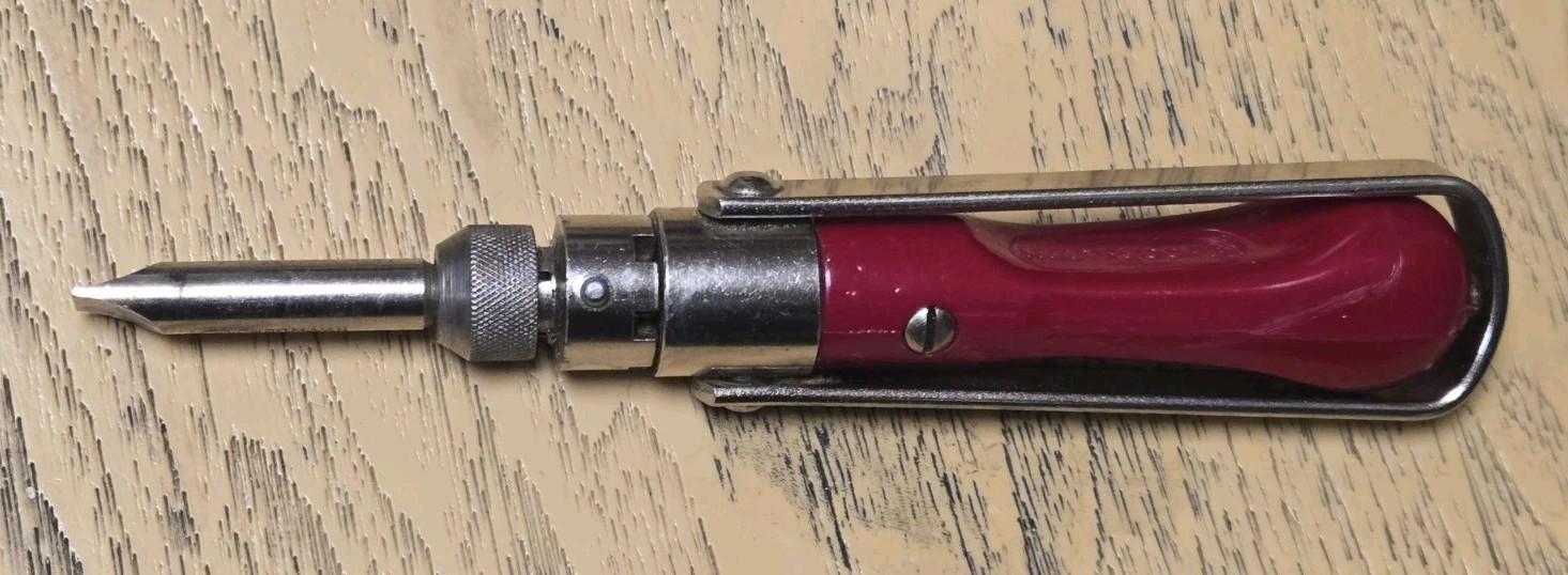VTG WELTRECORD Ratchet Flathead Screwdriver West Germany Red Handle VERY NICE