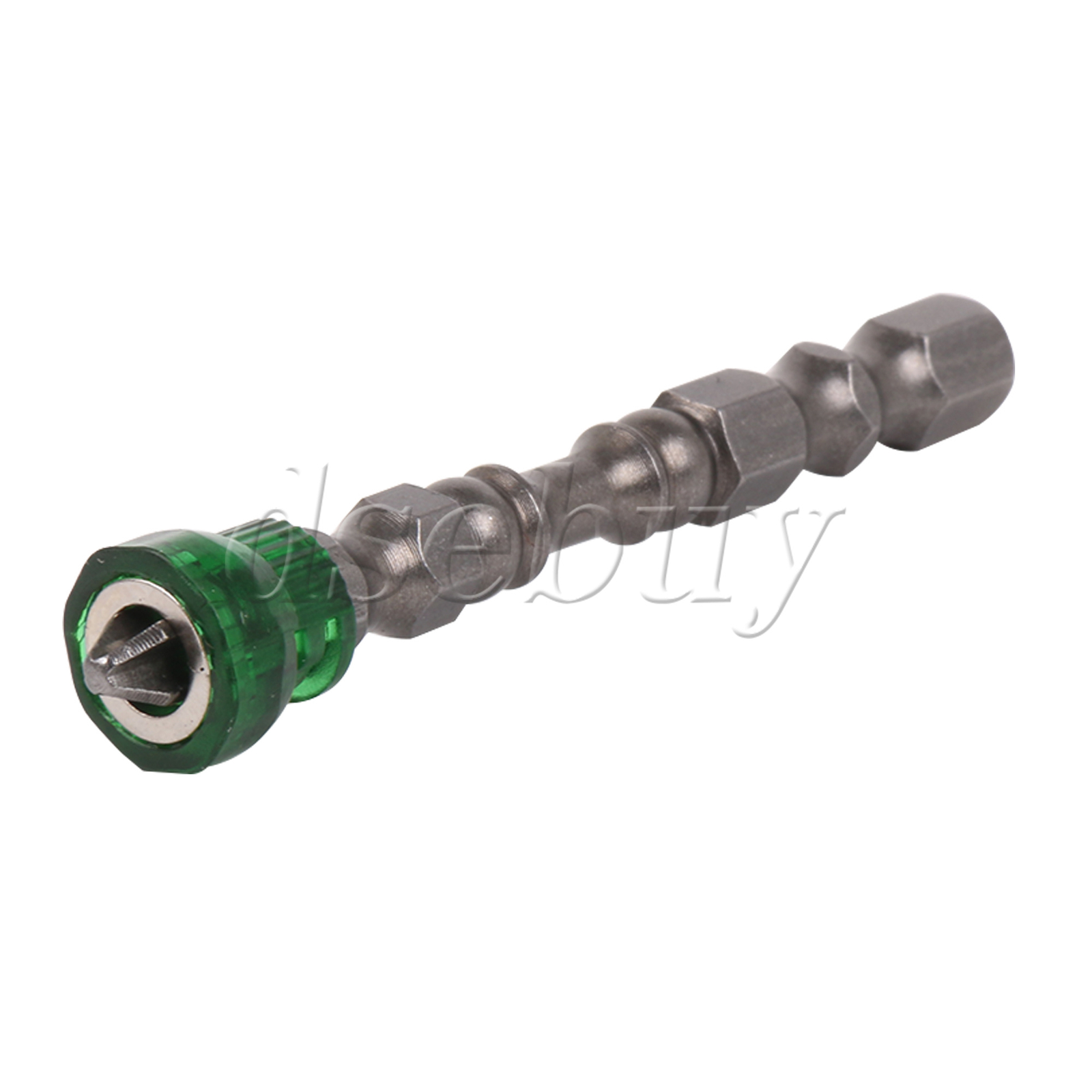 25PCS Green Magnetic Collar Design S2 Steel Screwdriver Bit w/ 1/4″ Hex Shank