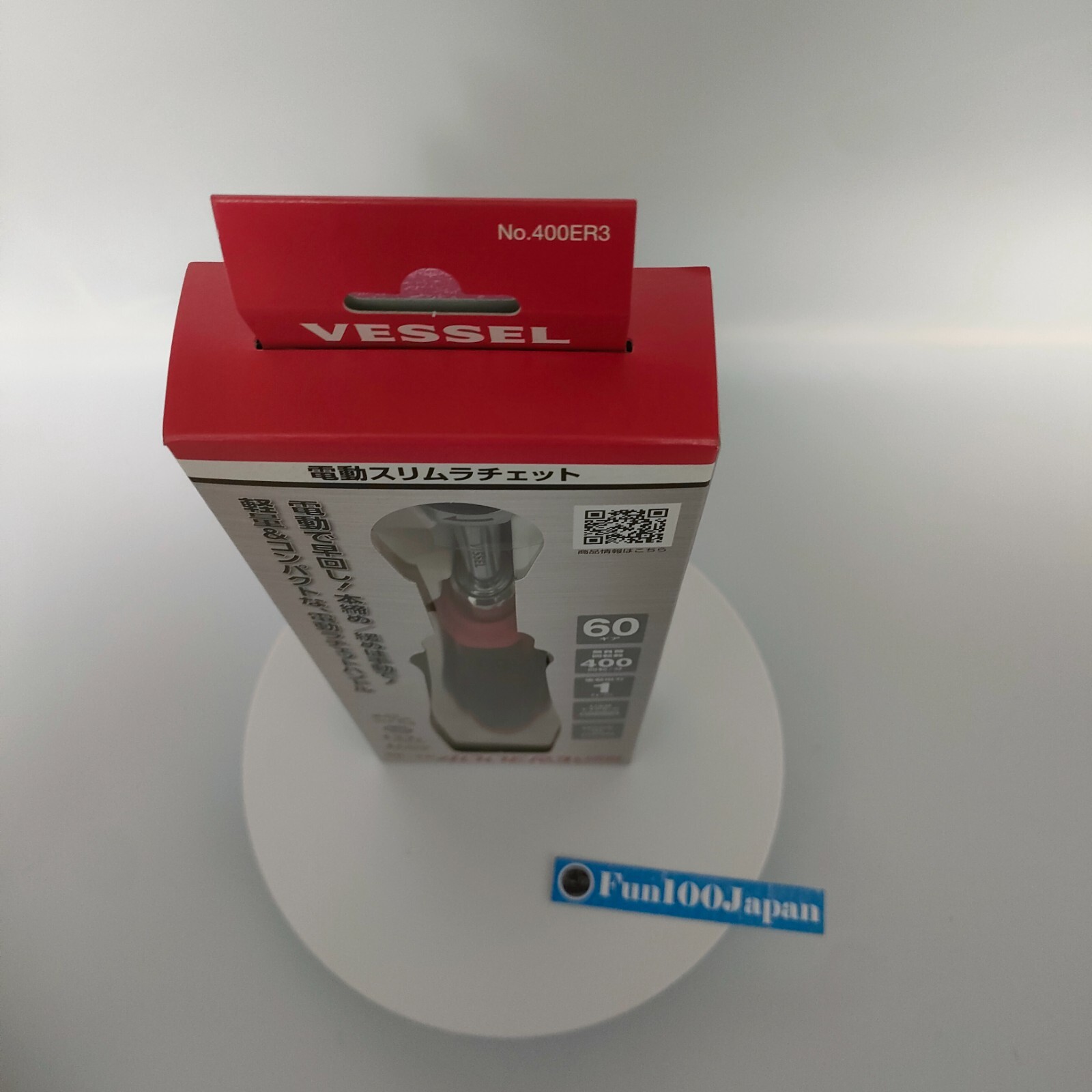 VESSEL Cordless Electric Slim Ratchet Handle 400ER3 USB-Type C charging