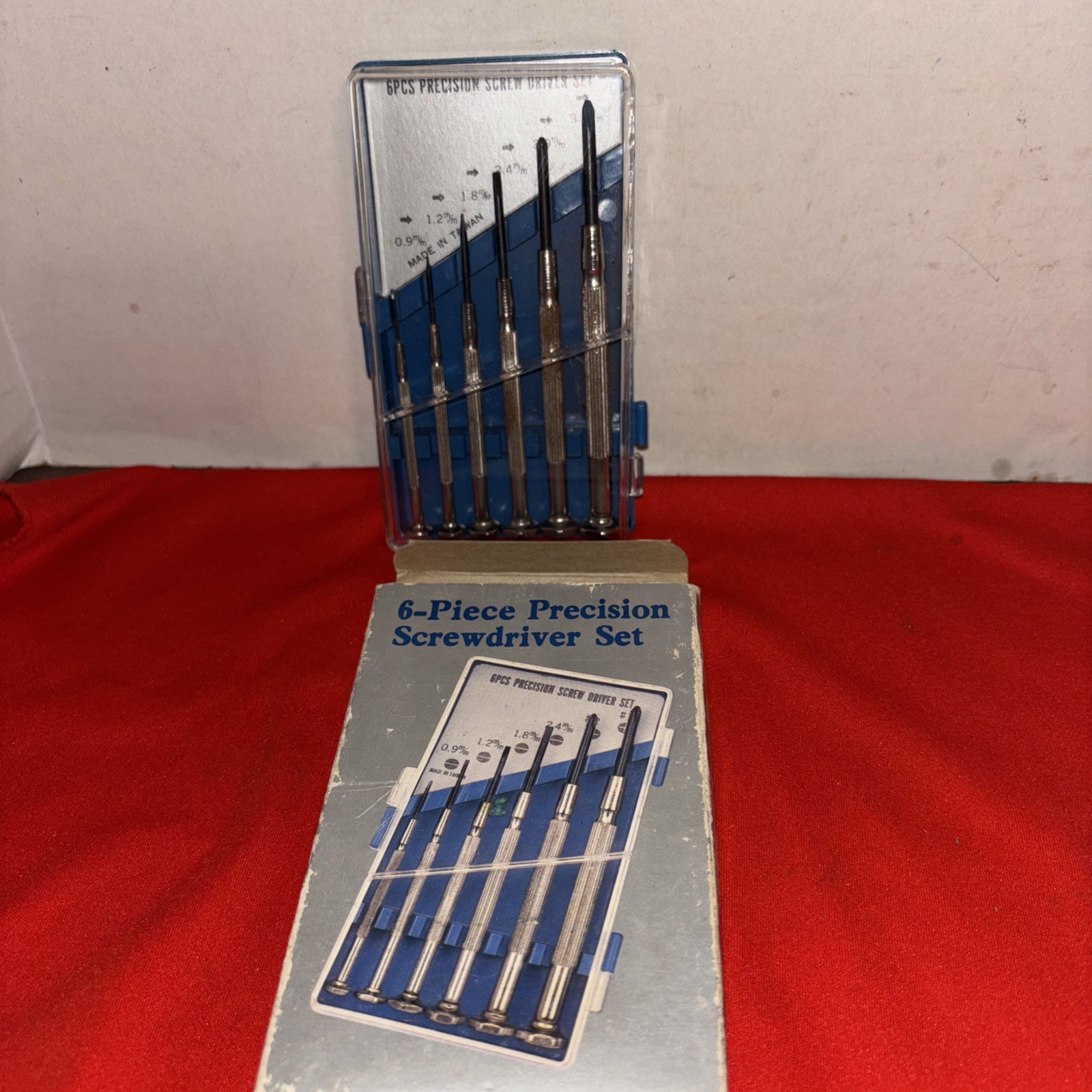 Assorted Precision Screwdriver Set Of 6 SizeMulti Use Taiwan-case Is Damaged