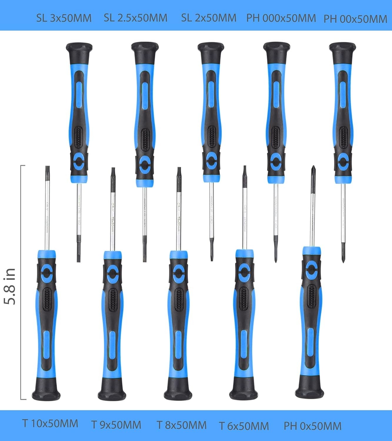 120PCS Magnetic Screwdriver Set Precision Phillips Hex Sockets Black Blue Silver