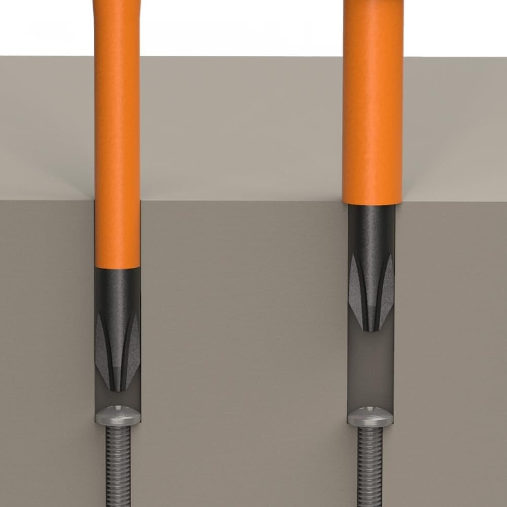 Insulated Screwdriver Set with Flip Blade Phillips and Slotted Tips for Elect…