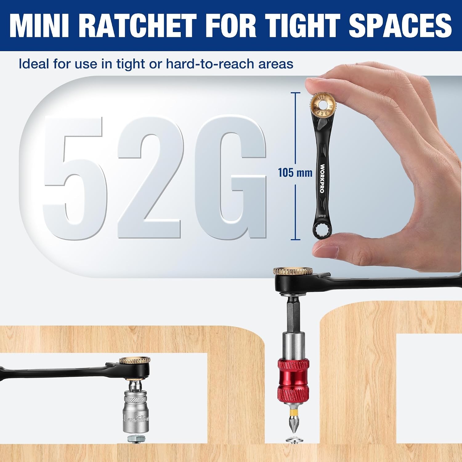 34pc Mini Ratchet Wrench Set 1/4″ 72T Right Angle Screwdriver Tight Space