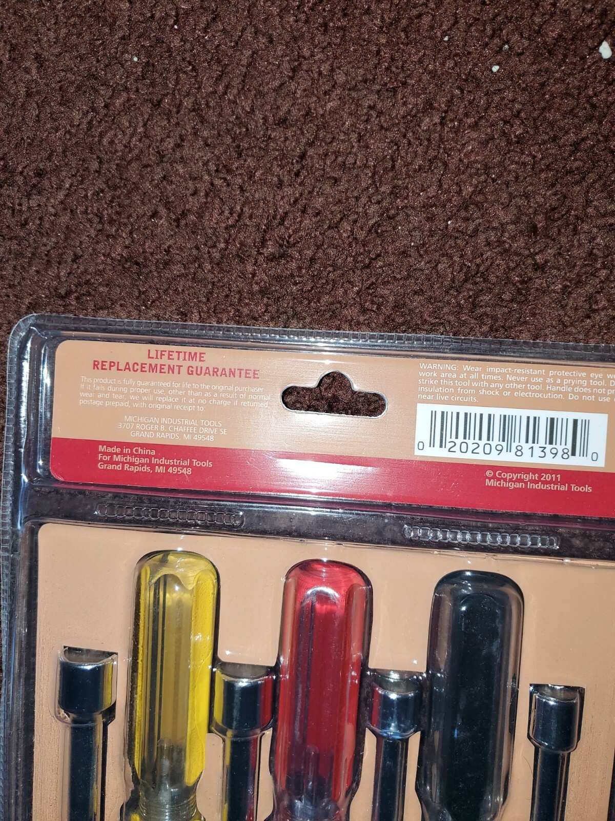 Color Coded 7 Pc Nut Driver Set Chrome Plated Carbon Steel Shaft WorkShop 81398