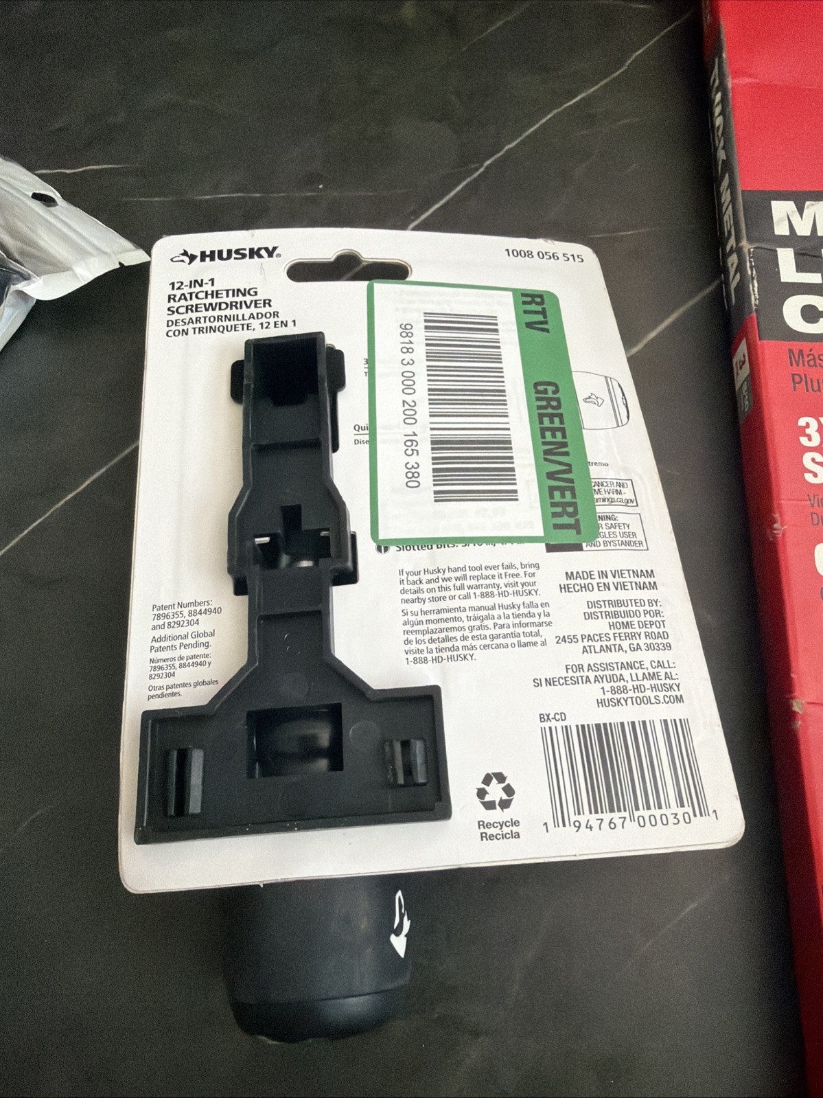 S. Husky 12-in-1 Quick Load Ratcheting Screwdriver – BRAND NEW But Missing Bits