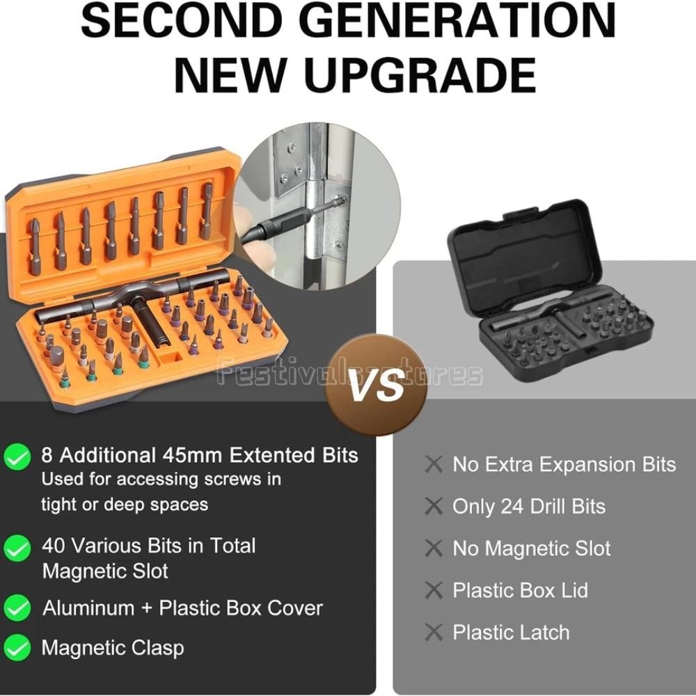 42 in 1 Magnetic Screwdriver Set, DIY Ratchet Screwdriver Set Multi Bit Magnetic