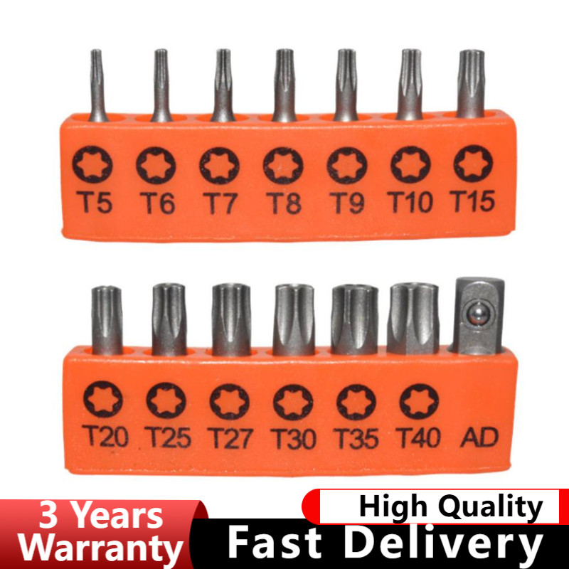 14-Piece Security Torx Bit Set Tri-Wing Hex Star Screwdriver Tamper-Proof Tools