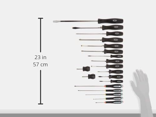 Williams 19 Piece Screwdriver Set With Comfort Grip And Vapor Blasted Tips