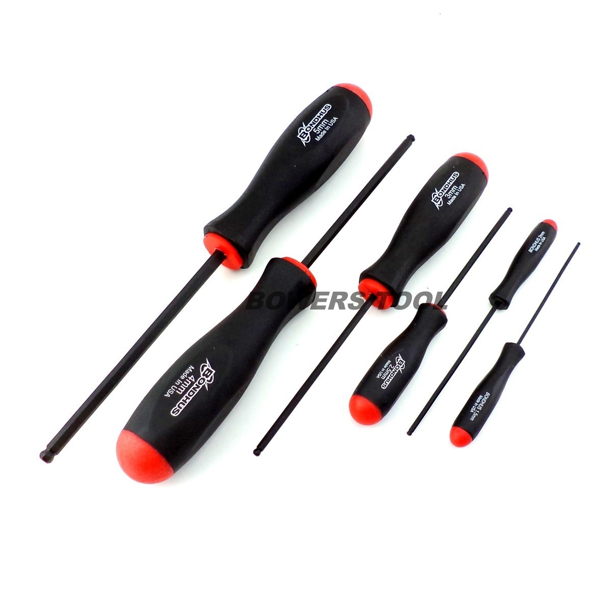 Bondhus 14pc Ball End Hex Screwdriver Set SAE .050-5/32” Metric 1.5-5mm USA