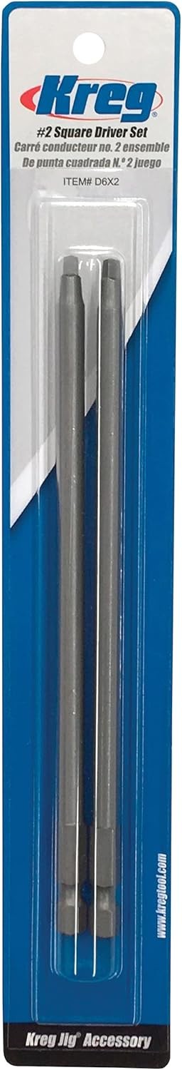 Kreg D6X2 6-Inch #2 Square Driver Combo, 2 Pack Original Version