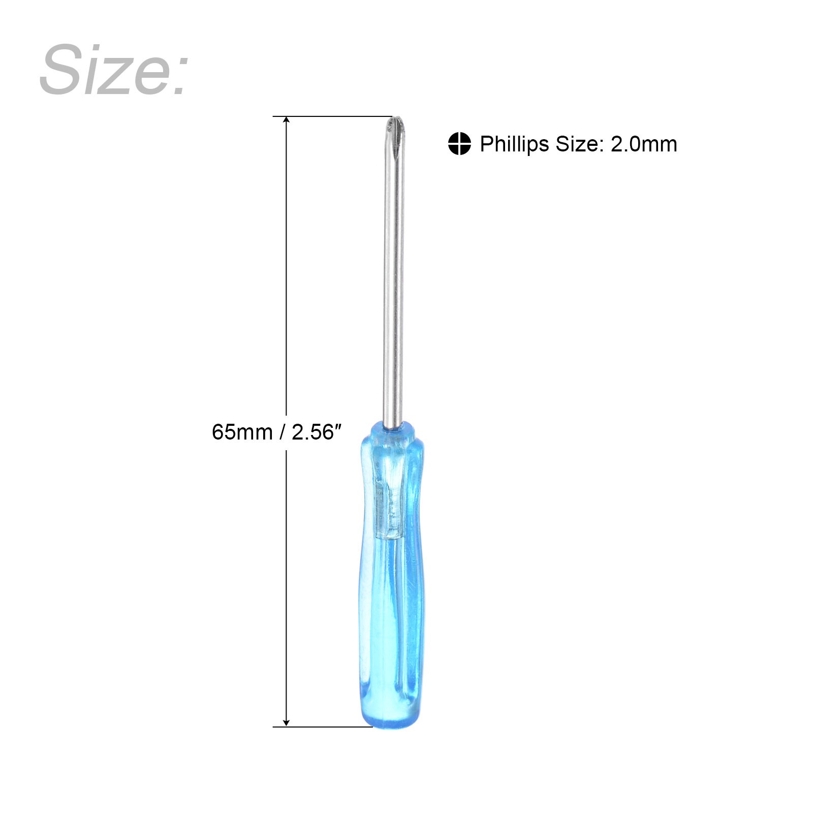 5pack 2.0mm Mini Phillips Screwdriver 65mm Length for Small Appliances Repair