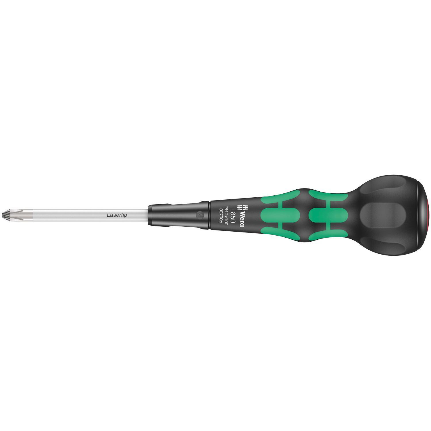 Wera 05007906001 Kraftform Ball-Grip Workshop Phillip Screwdriver, PH 2 x 100 mm