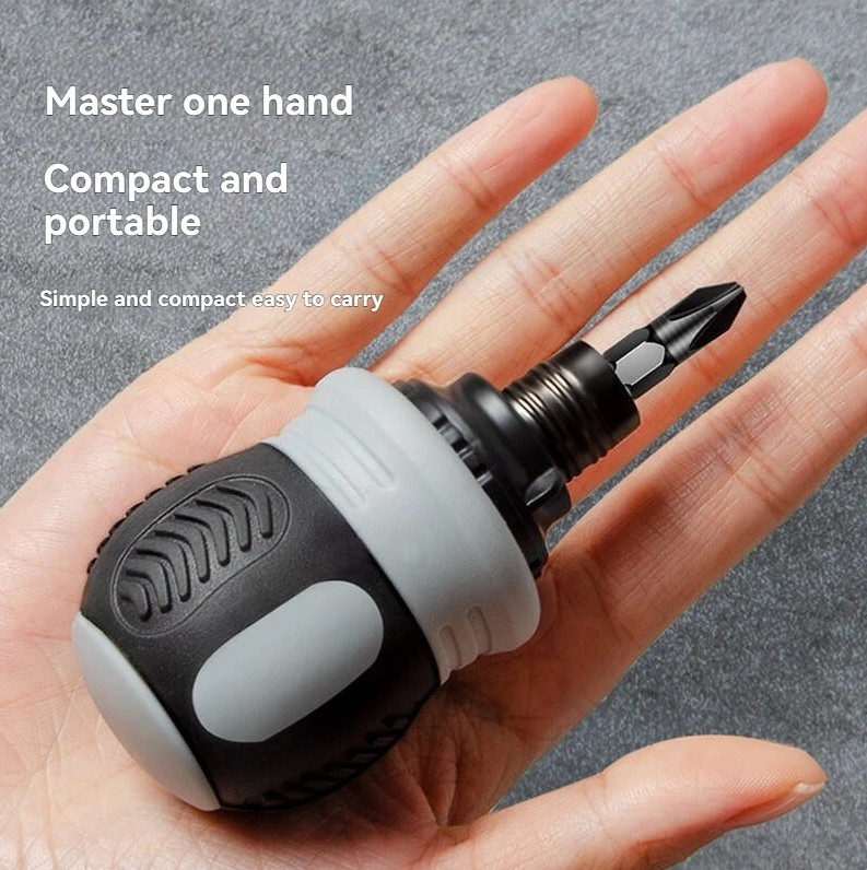 2pcs Mini Ratchet Screwdriver Set – Double-Head Short Handle Multi-Function Tool