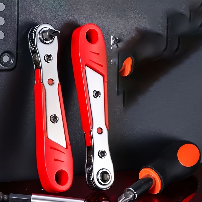 36-Tooth Mini Ratchet Screwdriver Set w/L-Shaped Wrench – Steel Multi-Bit Tools