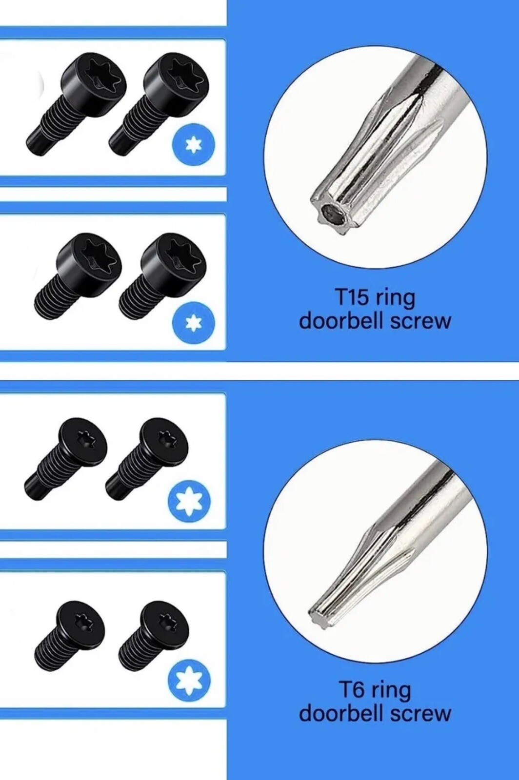 For Ring Doorbell Replacement Security Screws & Screwdriver Kit Fits Gen 1 2 3 4