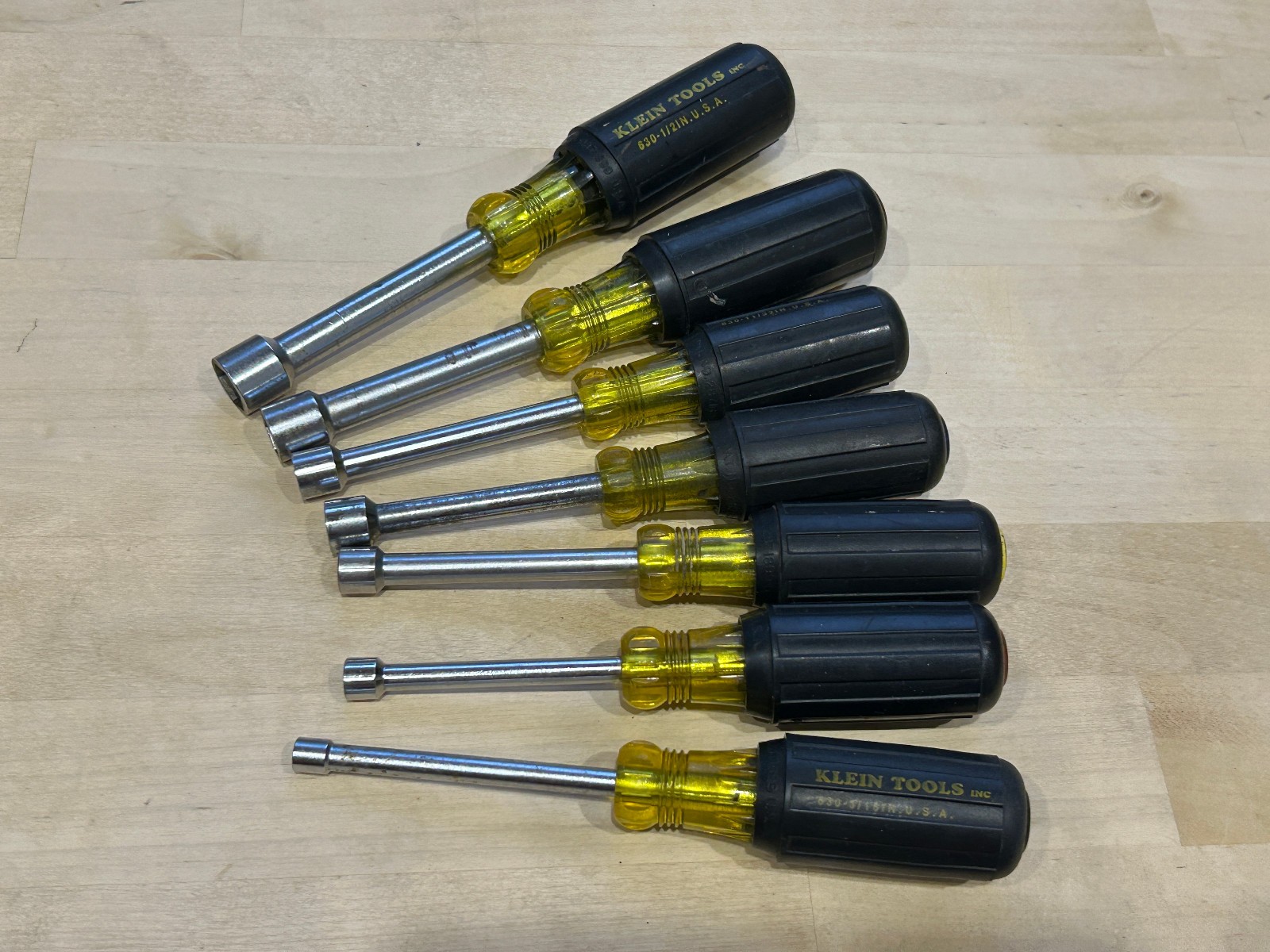 KLEIN TOOLS No. 630 Nut Driver Set – 3/16″ – 1/2″ – 7 pieces – USA