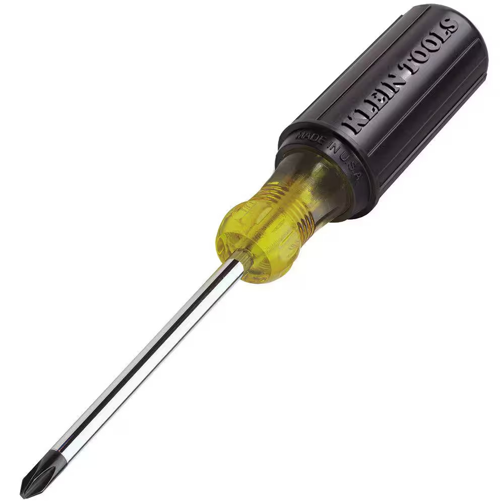 Klein Tools 603-4 #2 Profilated Phillips Head Screwdriver with 4 in. Round Shank