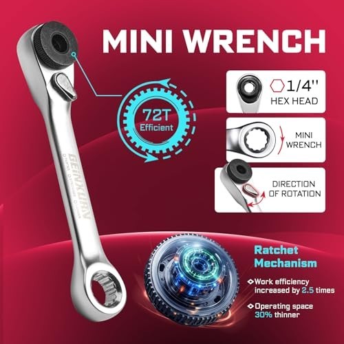37-Piece Impact Screwdriver Bit & Socket Set, Mini Ratchet Wrench, 30 S2 Bits, 5