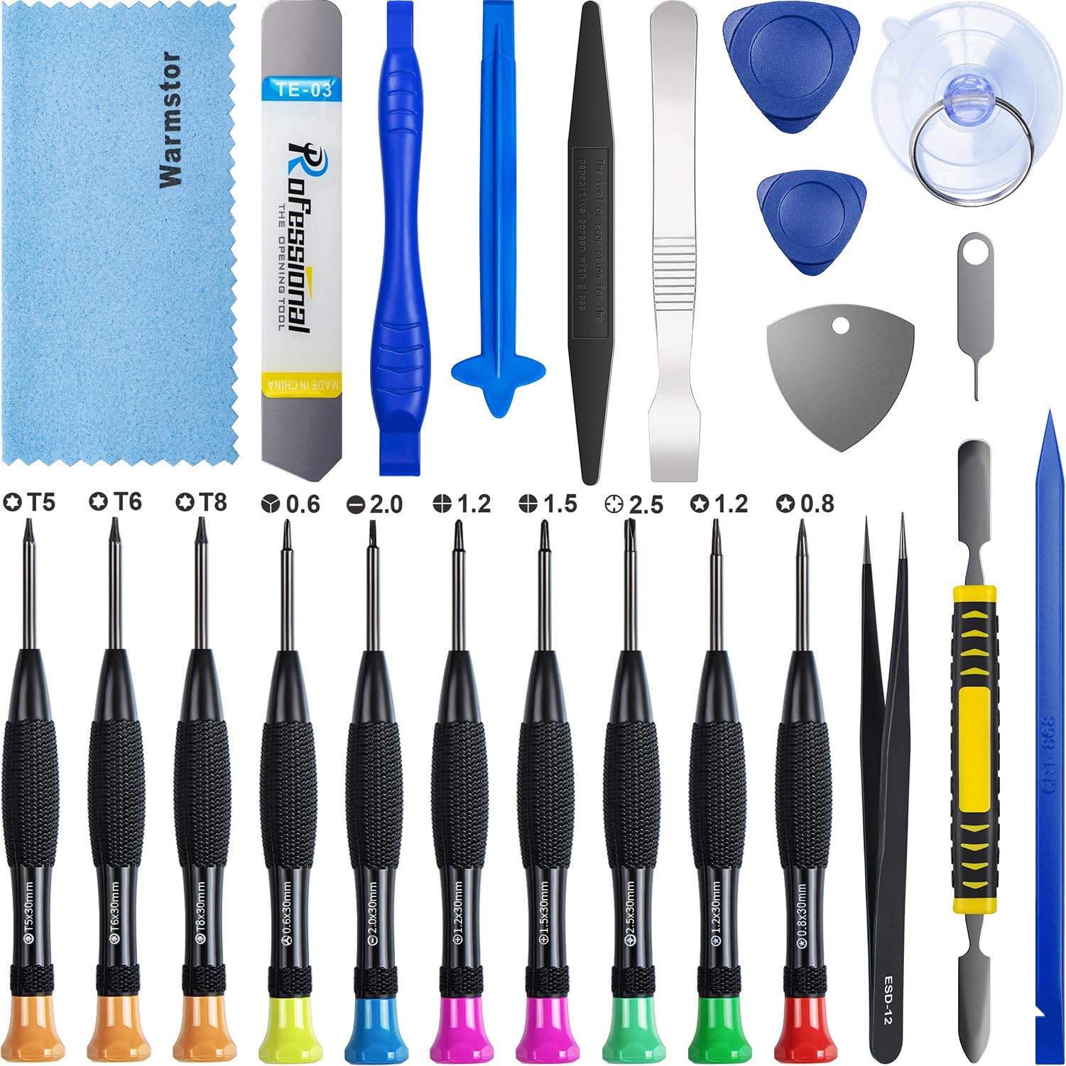 Warmstor 24Pcs Electronics Repair Tool Kit with Precision