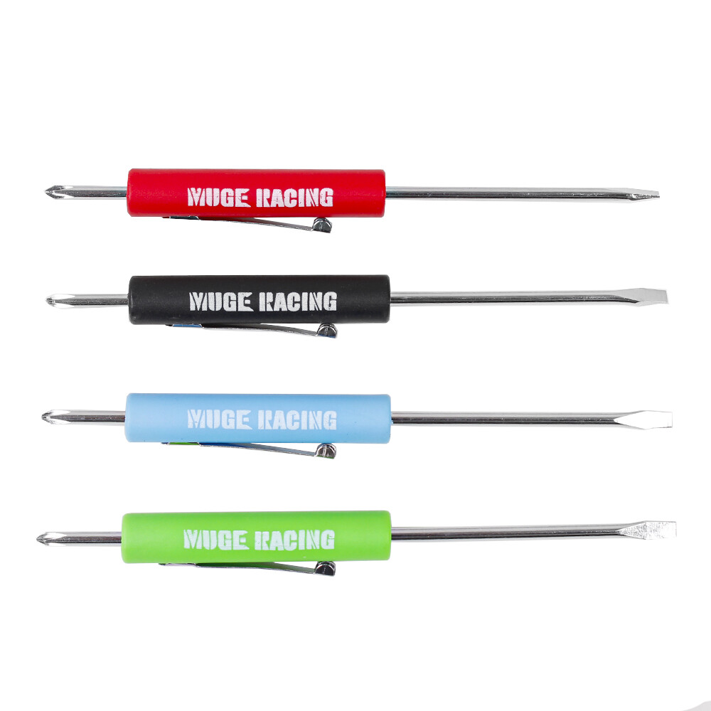 20 X Green Mini Pocket Screwdriver Phillips & Flat Head Tip with Magnet and Clip