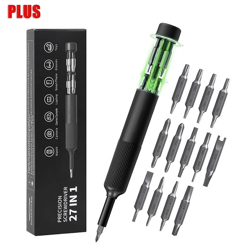 27in1 Precision Screwdriver Set Magnetic Bits Pen Repair Tool Kit Pro – NEW