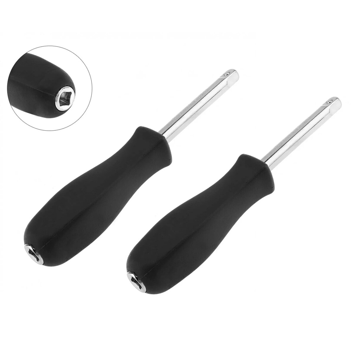 4 Pack 1/4″ Socket Driver Handle Standard with internal 1/4″ Female End Spinner
