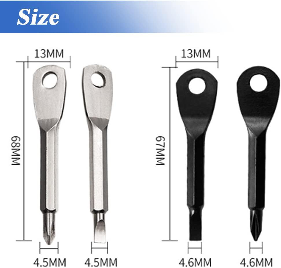 8Pcs Mini Keychain Screwdriver,Outdoor Portable EDC Multifunction Screwdriver Se