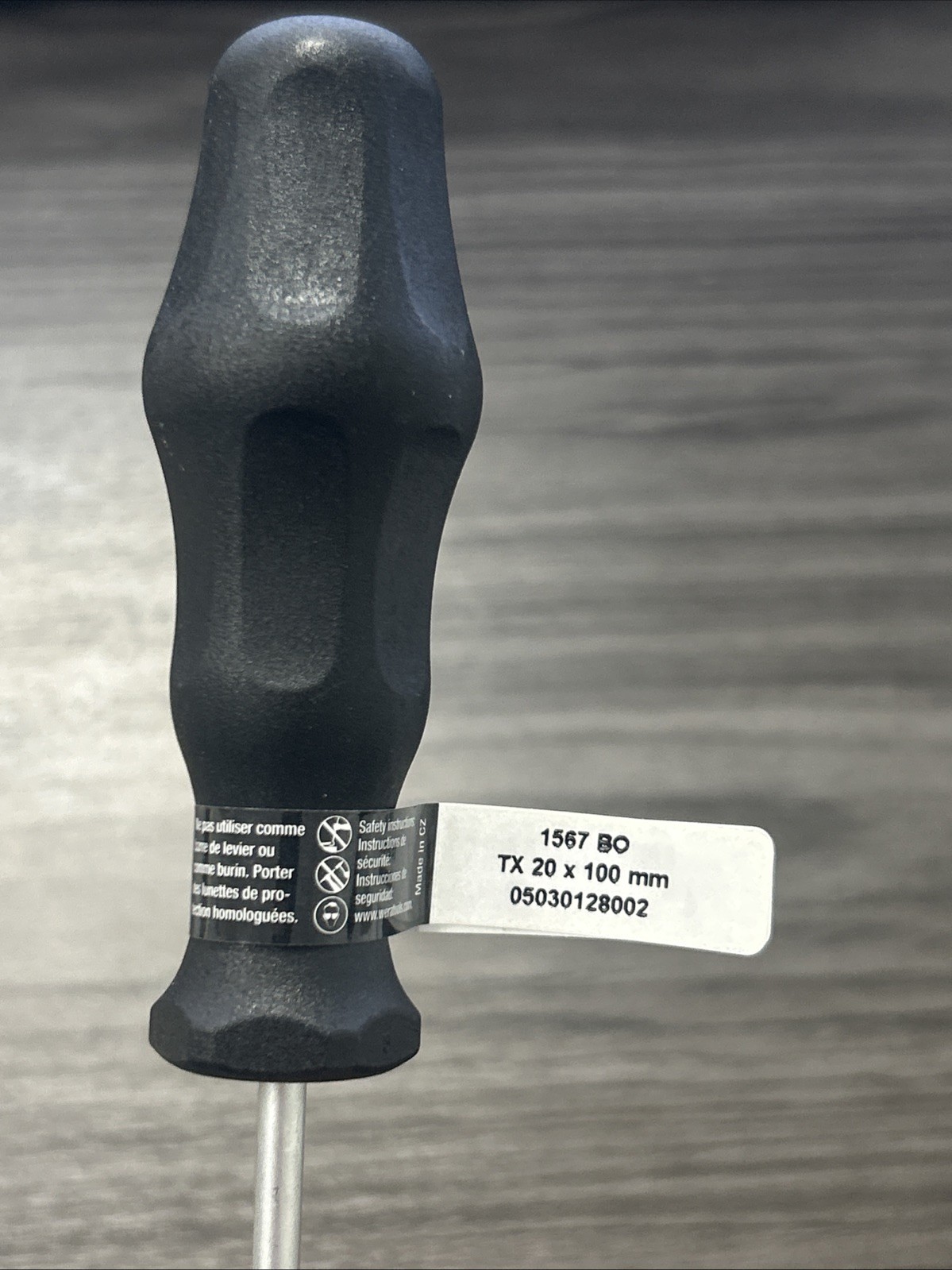 Wera 030128 T20s x 100mm ESD Safe Security Torx Screwdriver