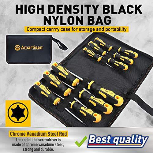 Amartisan 12-Piece Magnetic Torx Screwdrivers Set Magnetic Torx Driver Star Scr