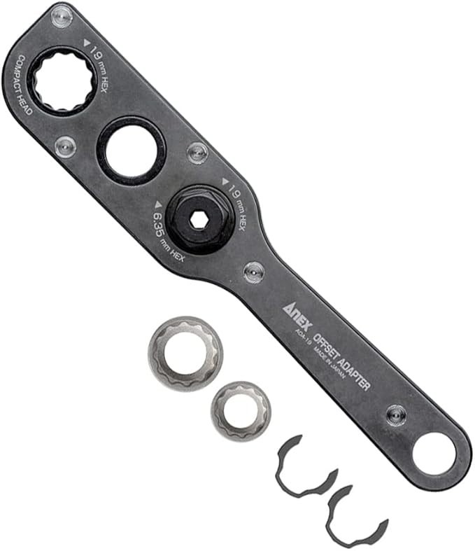 ANEX AOA-19S1 Offset Adapter Socket Set Body H19mm Socket 17/21mm JAPAN MADE