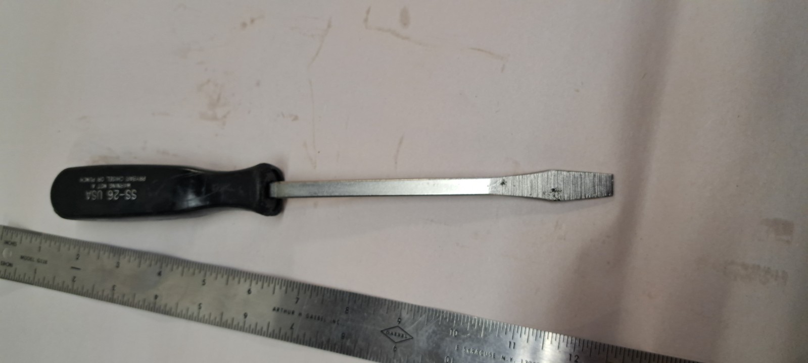 Williams Flathead Screwdriver SS-26 6 inch Shank 10 inches total USA