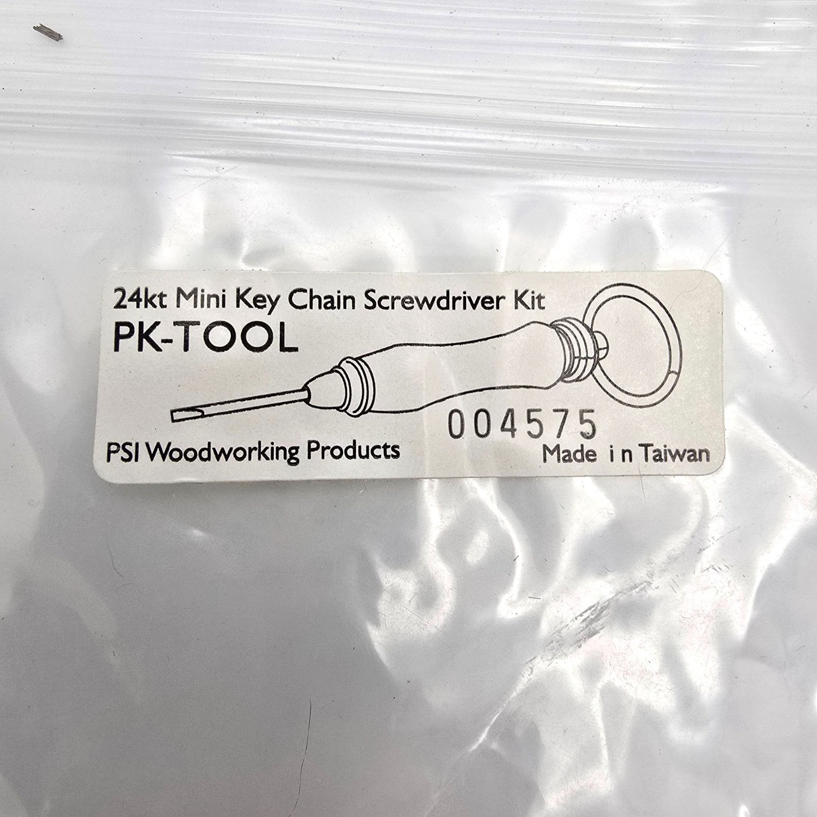 PSI Woodworking 24Kt Gold Mini Key Chain Screwdriver Kit PK-TOOL DIY Craft 4575