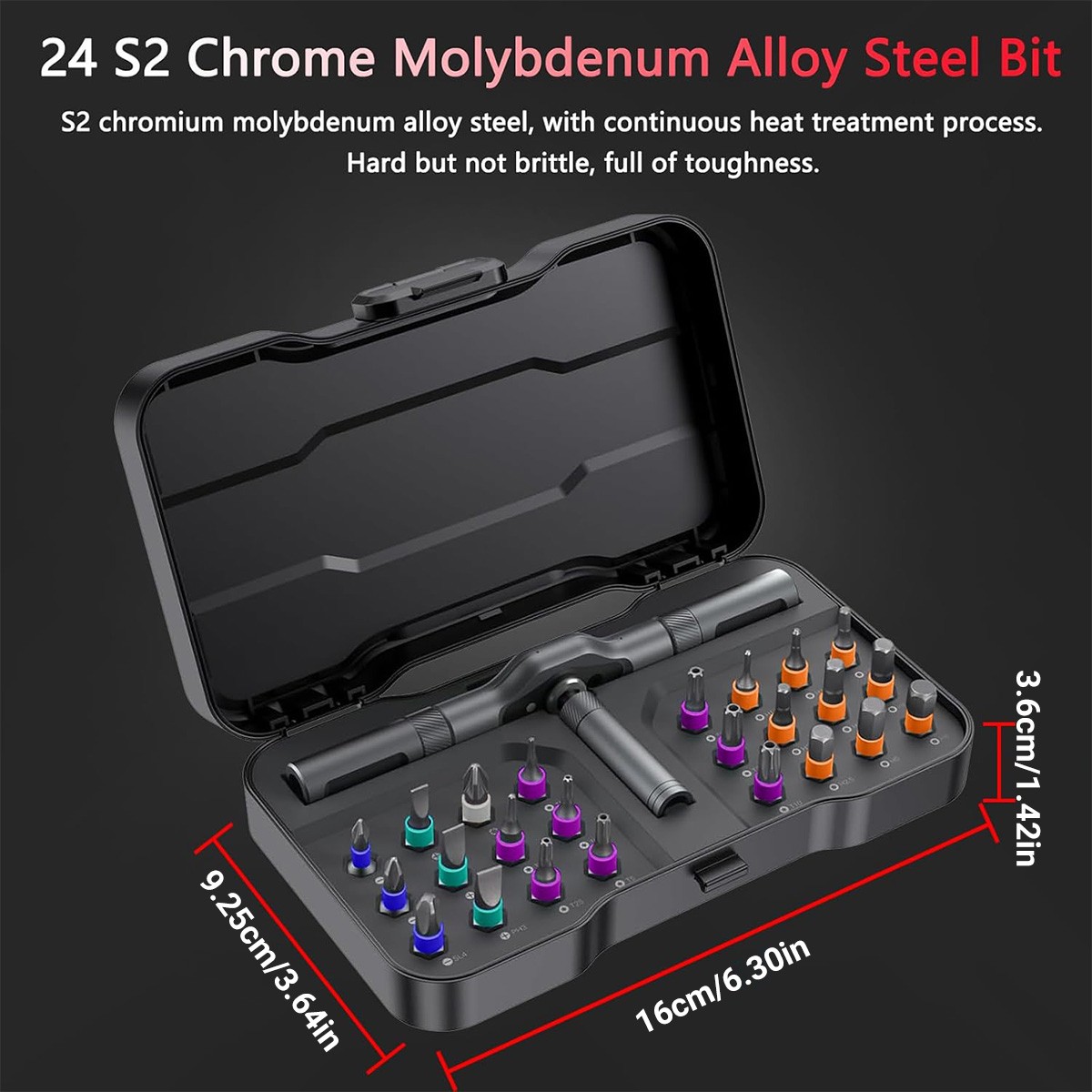 25pcs 24 in 1 Multifunction Screwdriver Head Set Household Repair Ratchet Wrench