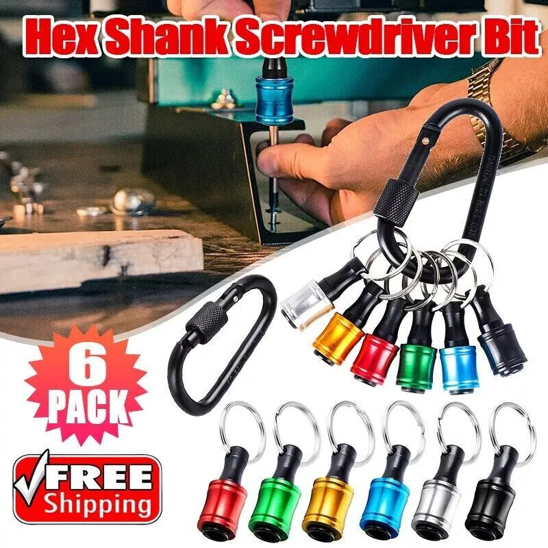 1/4″ Hex Shank Quick Release Keychain Screwdriver Drill Bit Holder Bit Set 28PCS
